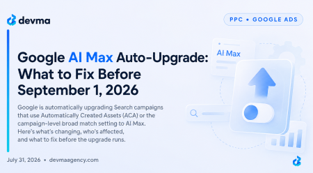 Google AI Max auto upgrade September 2026 checklist